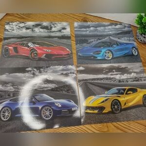 Bianikic Car Poster Decor Wall Art Prints Lamborghini Mclaren Ferrari Porsche...